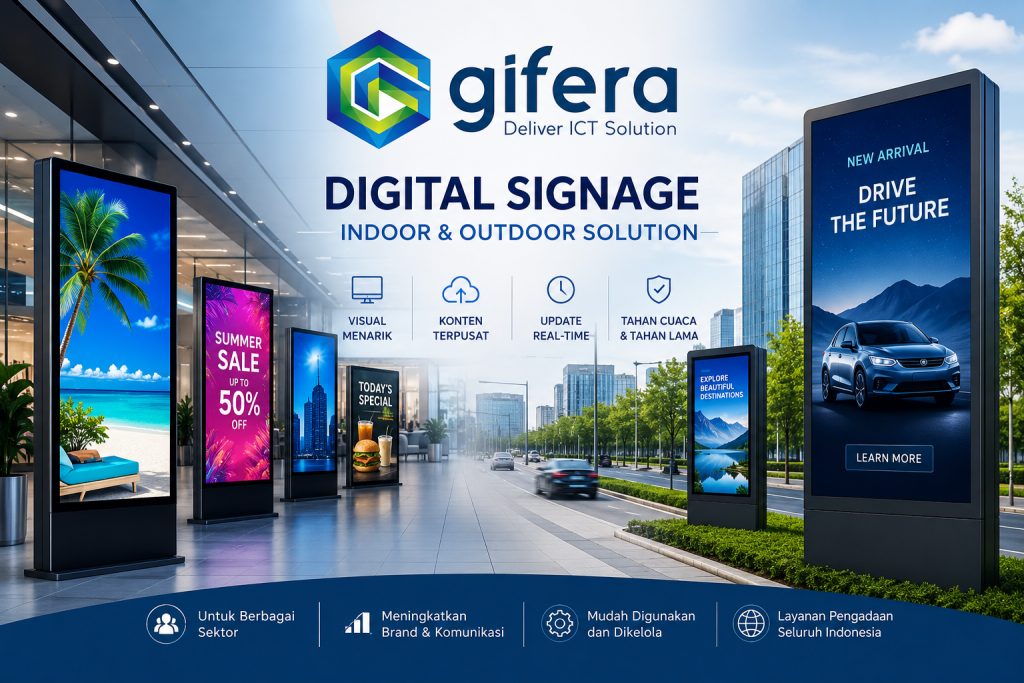 Signage Sebagai Informasi Apa Itu Digital Signage, Jenis, Fungsi & Harga - PT Gifera Odo Technology